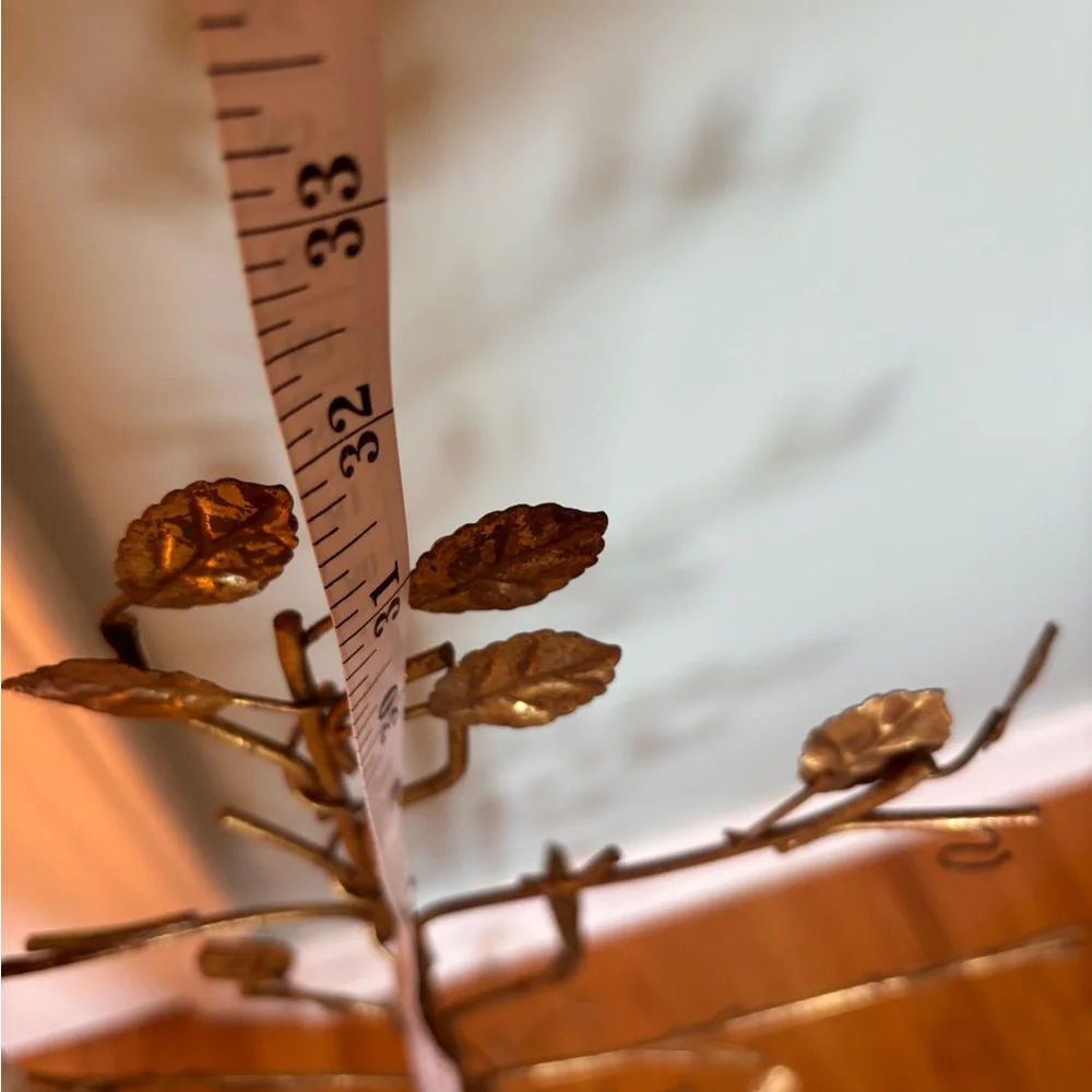 Gold Metal Leaf Jewelry Tree Stand - Picture 3 of 5